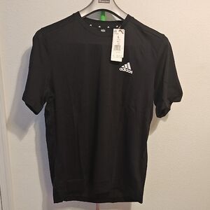 Adidas Short Sleeve Tech Tee Black Men's Large NWT